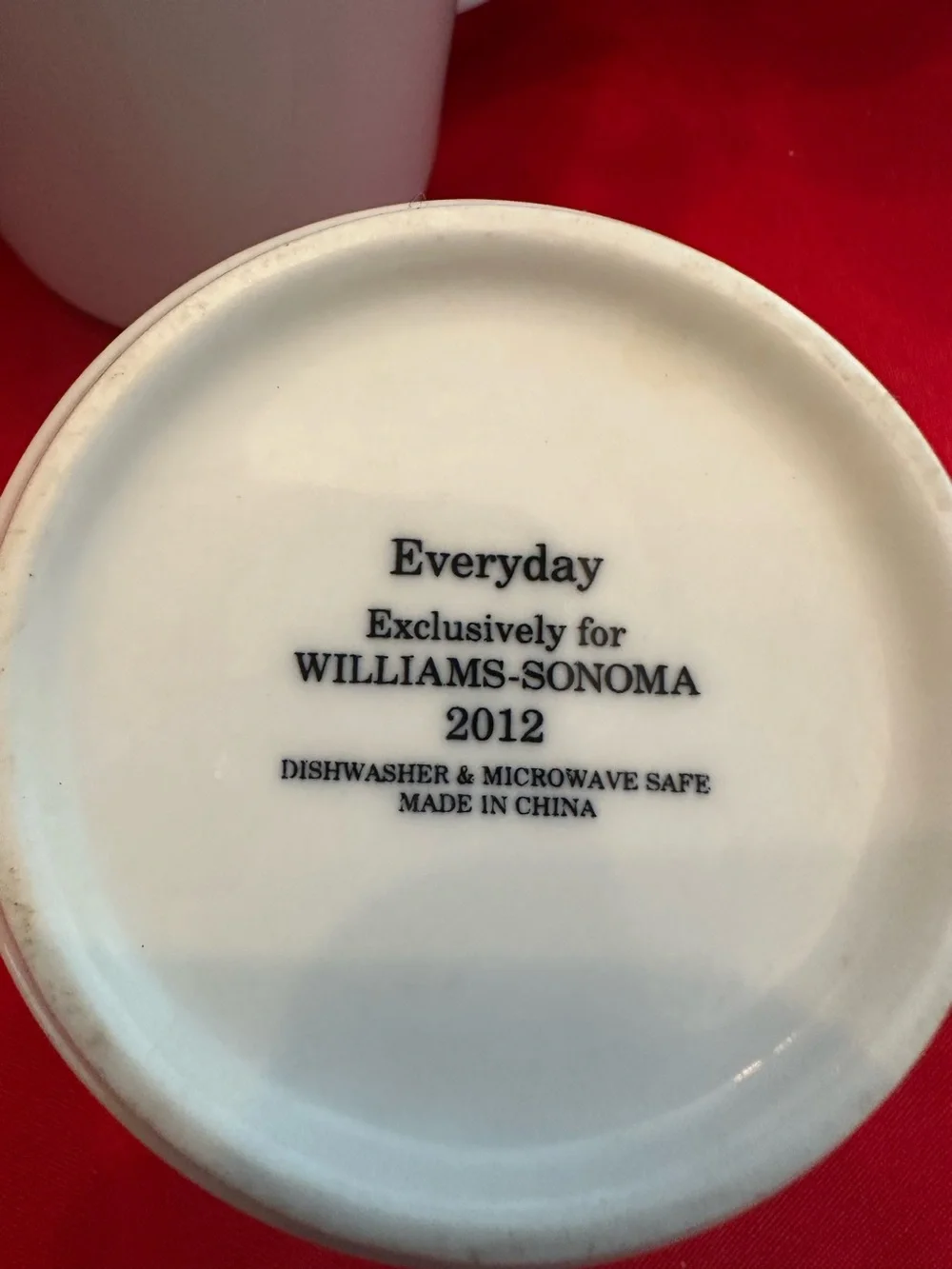 Set of 10 Williams Sonoma White Ceramic Mugs with Rounded Handle